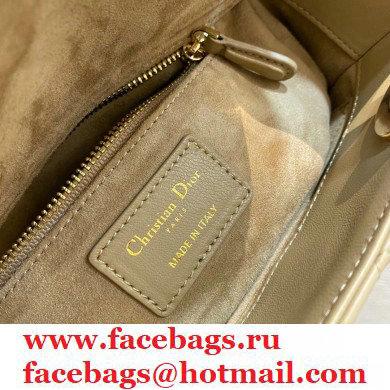 Lady Dior Small Bag in My ABCDior Cannage Lambskin Beige 2021