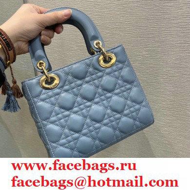 Lady Dior Small Bag in My ABCDior Cannage Lambskin Cloud Blue 2021