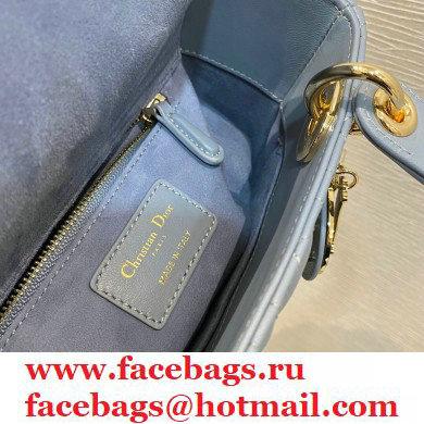 Lady Dior Small Bag in My ABCDior Cannage Lambskin Cloud Blue 2021