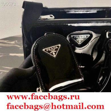 Prada Galleria Brushed Leather Mini Bag 1BA896 Black 2021