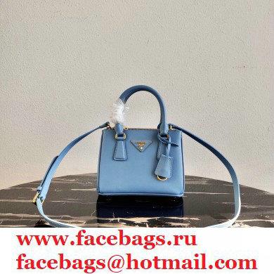 Prada Galleria Saffiano Leather Micro-bag 1BA906 Blue 2021