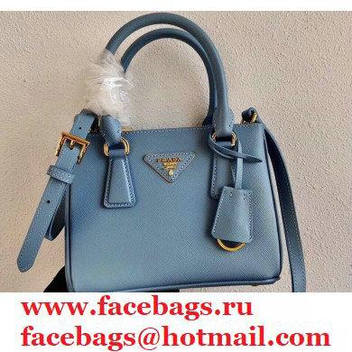 Prada Galleria Saffiano Leather Micro-bag 1BA906 Blue 2021