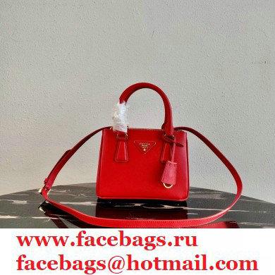 Prada Galleria Saffiano Leather Micro-bag 1BA906 Red 2021