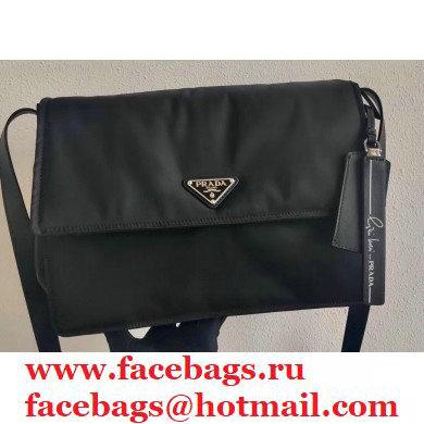 Prada Medium Padded Nylon Shoulder Bag 1BD255 Black 2021