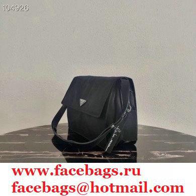 Prada Medium Padded Nylon Shoulder Bag 1BD255 Black 2021