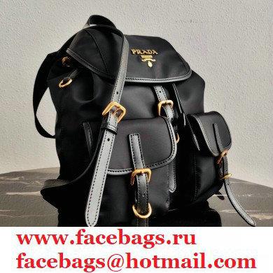 Prada Small Nylon Backpack Bag 1BZ677 Black/Gold 2021