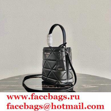 Prada Spectrum Leather Top Handle Bag 1BA319 Black 2021