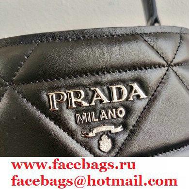 Prada Spectrum Leather Top Handle Bag 1BA319 Black 2021