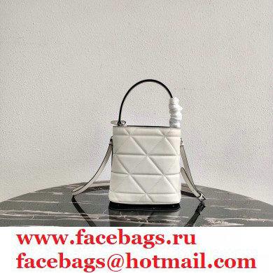 Prada Spectrum Leather Top Handle Bag 1BA319 White 2021