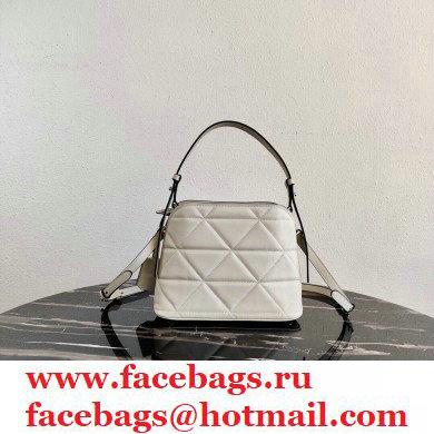 Prada Spectrum Small Leather Top Handle Bag 1BA311 White 2021