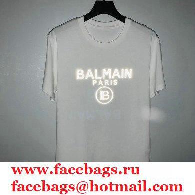 balmain logo printed T-shirt white 2021