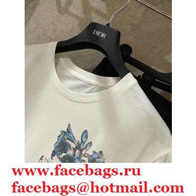 dior flowers printed T-shirt white 01