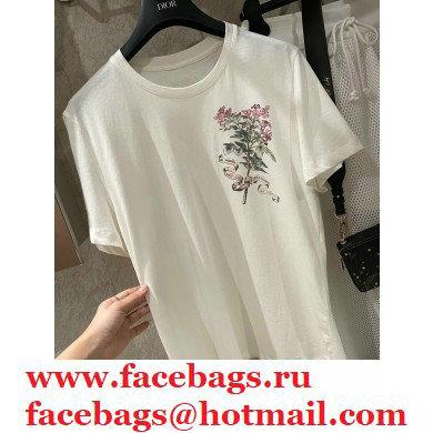 dior flowers printed T-shirt white 02