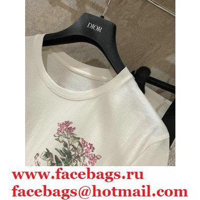 dior flowers printed T-shirt white 02