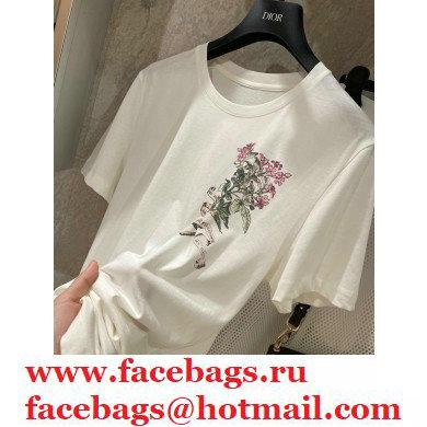 dior flowers printed T-shirt white 02