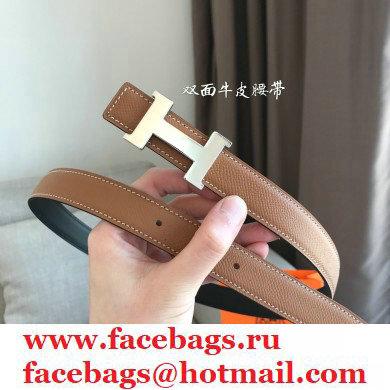 hermes mini constance 24mm reversible belt black/brown