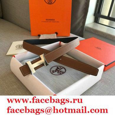 hermes mini constance 24mm reversible belt black/brown