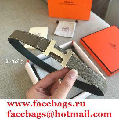 hermes mini constance 24mm reversible belt black/gray