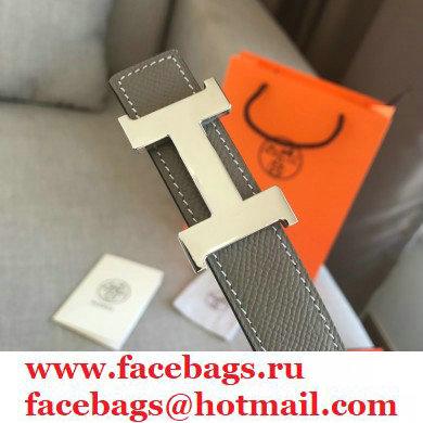 hermes mini constance 24mm reversible belt black/gray