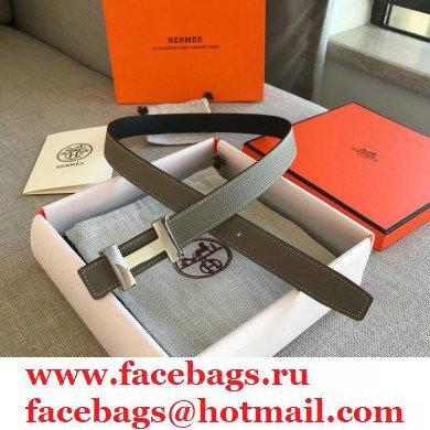 hermes mini constance 24mm reversible belt black/gray