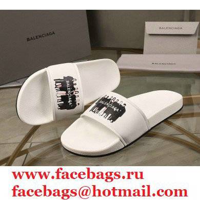 Balenciaga Logo Piscine Pool Slides Sandals 12 2021