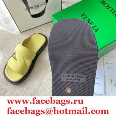 Bottega Veneta THE BAND Calf Leather Slip-on Sandals Yellow 2021