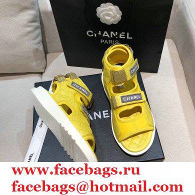 Chanel Goatskin Fabric and TPU Sandals G37231 07 2021