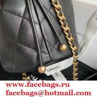 Chanel Large Drawstring Tote with Chain Bag AS2425 Black 2021