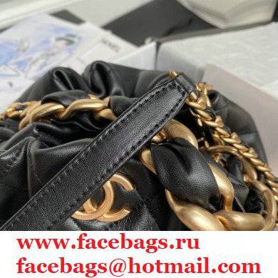 Chanel Large Drawstring Tote with Chain Bag AS2425 Black 2021