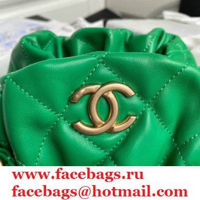 Chanel Large Drawstring Tote with Chain Bag AS2425 Green 2021