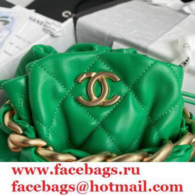 Chanel Large Drawstring Tote with Chain Bag AS2425 Green 2021