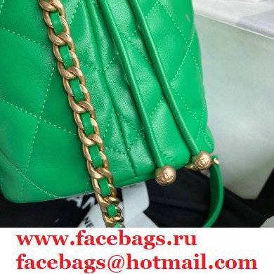 Chanel Large Drawstring Tote with Chain Bag AS2425 Green 2021