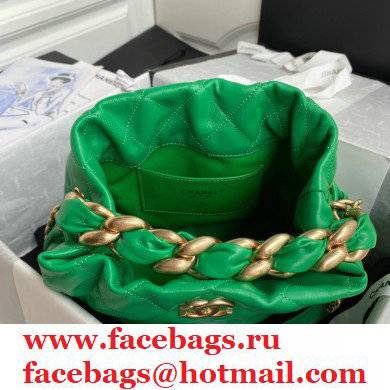 Chanel Large Drawstring Tote with Chain Bag AS2425 Green 2021