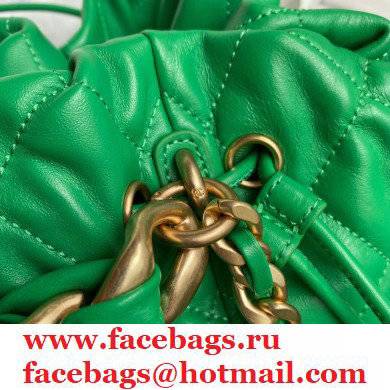 Chanel Large Drawstring Tote with Chain Bag AS2425 Green 2021