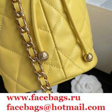 Chanel Large Drawstring Tote with Chain Bag AS2425 Yellow 2021