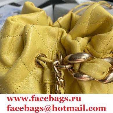 Chanel Large Drawstring Tote with Chain Bag AS2425 Yellow 2021