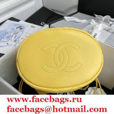 Chanel Large Drawstring Tote with Chain Bag AS2425 Yellow 2021 - Click Image to Close