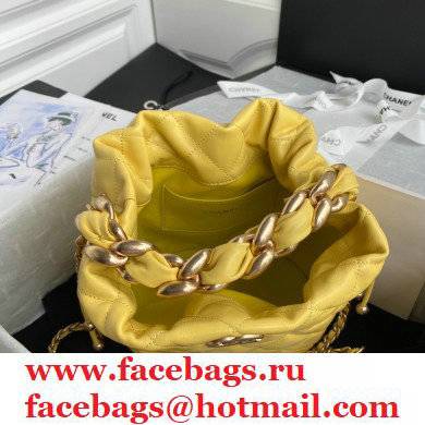 Chanel Large Drawstring Tote with Chain Bag AS2425 Yellow 2021