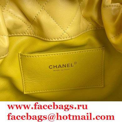 Chanel Large Drawstring Tote with Chain Bag AS2425 Yellow 2021