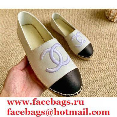 Chanel Leather CC Logo Espadrilles G29762 White 2021