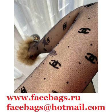 Chanel Logo Pantyhose Tights 11