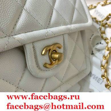 Chanel Mini Square Flap Bag AS2356 White 2021