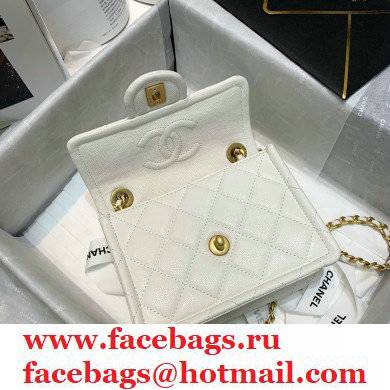 Chanel Mini Square Flap Bag AS2356 White 2021