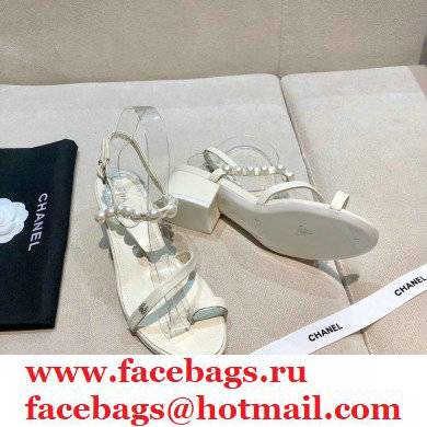 Chanel Pearls Sandals G37272 White 2021