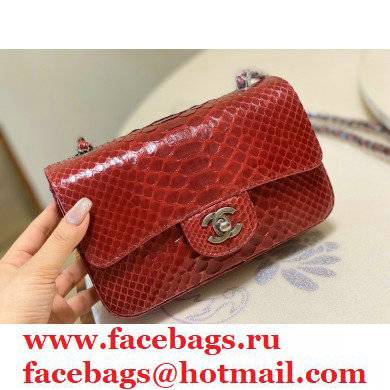 Chanel Python Classic Flap Small Bag A1116 02 2021