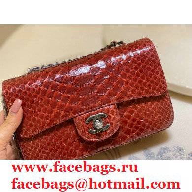 Chanel Python Classic Flap Small Bag A1116 02 2021