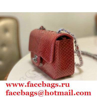 Chanel Python Classic Flap Small Bag A1116 02 2021