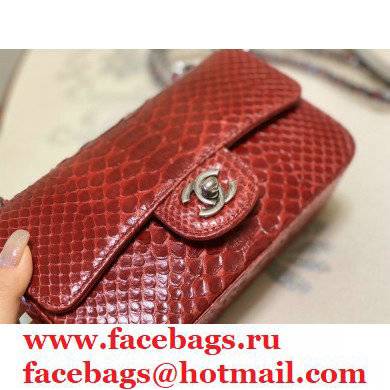 Chanel Python Classic Flap Small Bag A1116 02 2021