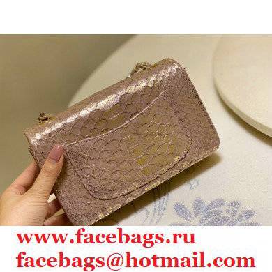 Chanel Python Classic Flap Small Bag A1116 07 2021