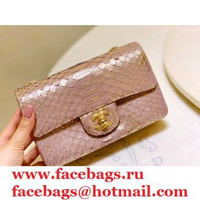 Chanel Python Classic Flap Small Bag A1116 07 2021